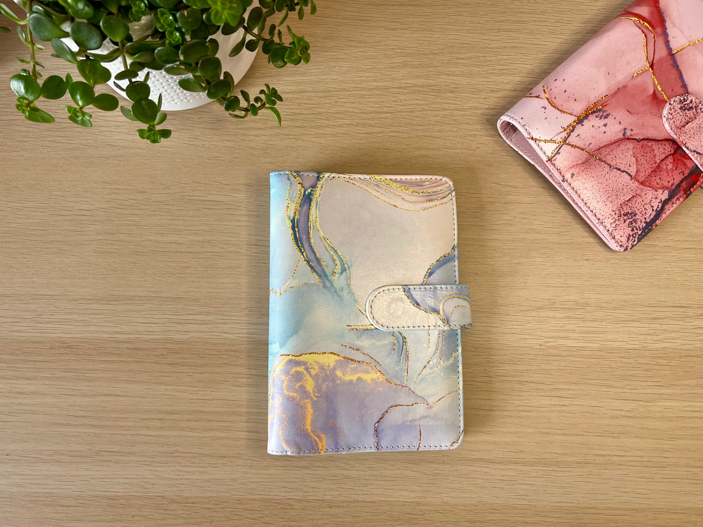 Classeur A6 6 anneaux effet marbré