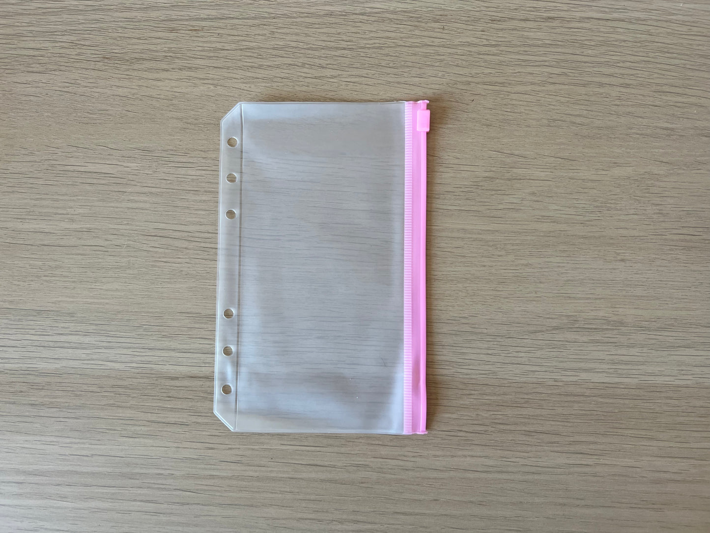 A6 Enveloppe budget zip rose