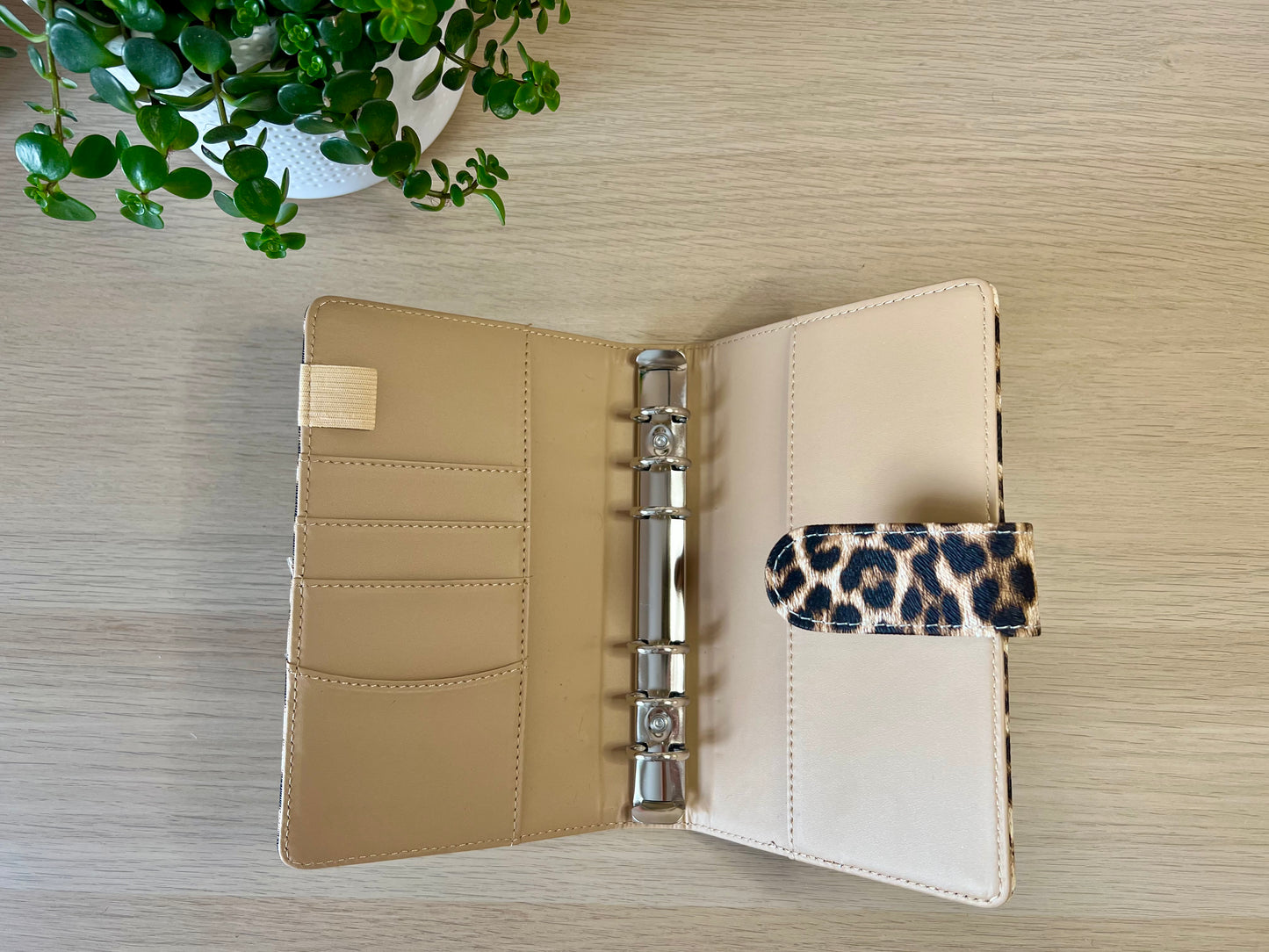 Classeur A6 6 anneaux similicuir