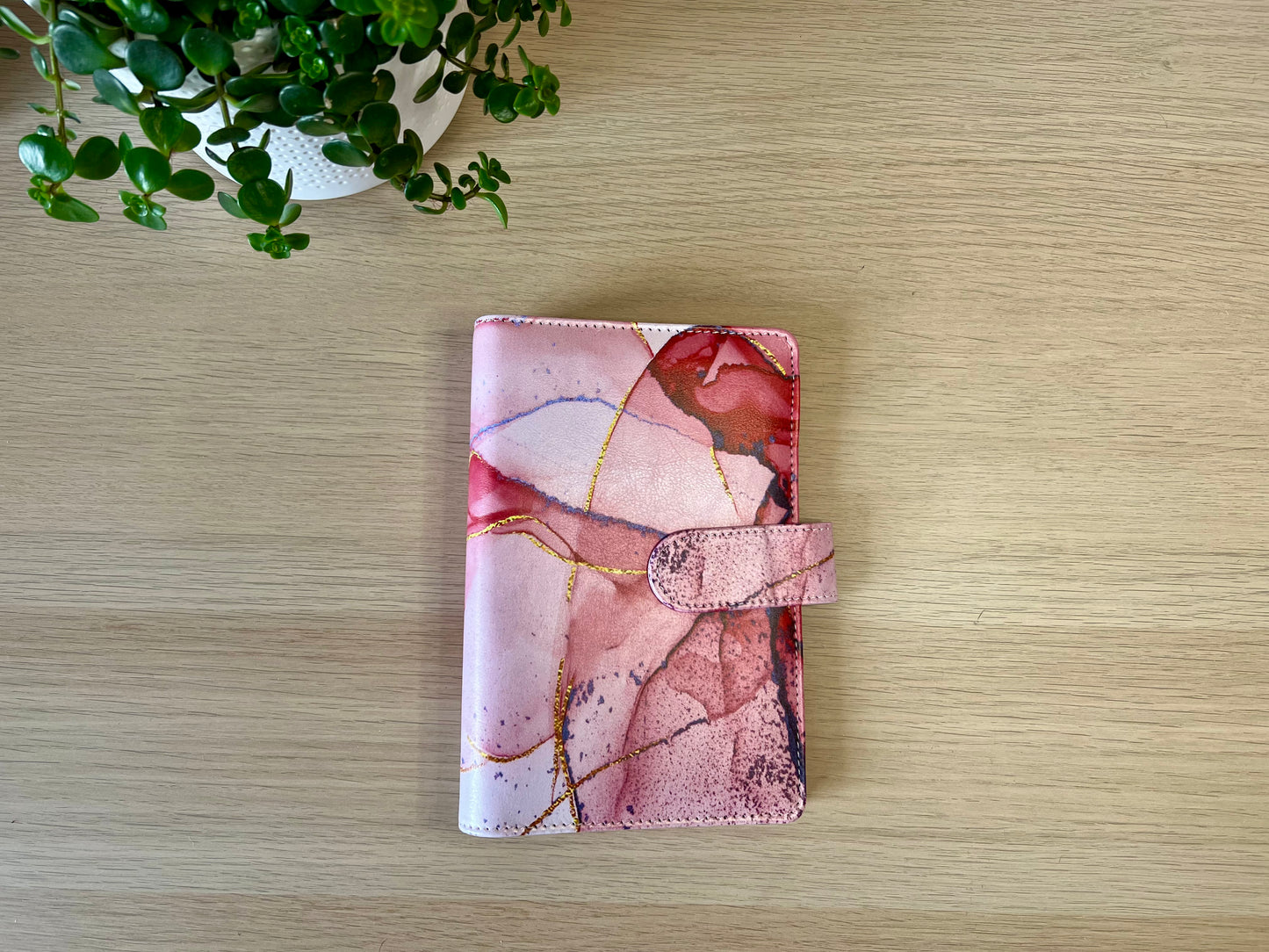 Classeur A6 6 anneaux effet marbré