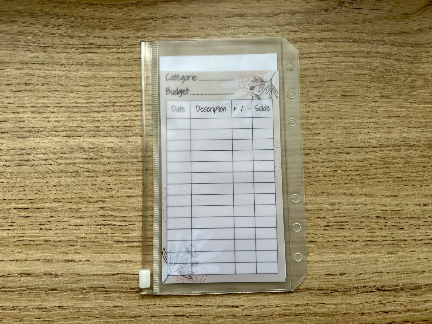 Page de garde et tracker pour enveloppe A6