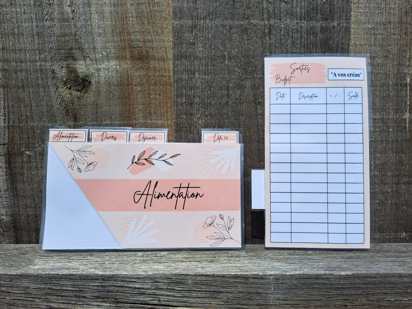 5 enveloppes portefeuille plastifiées personnalisées