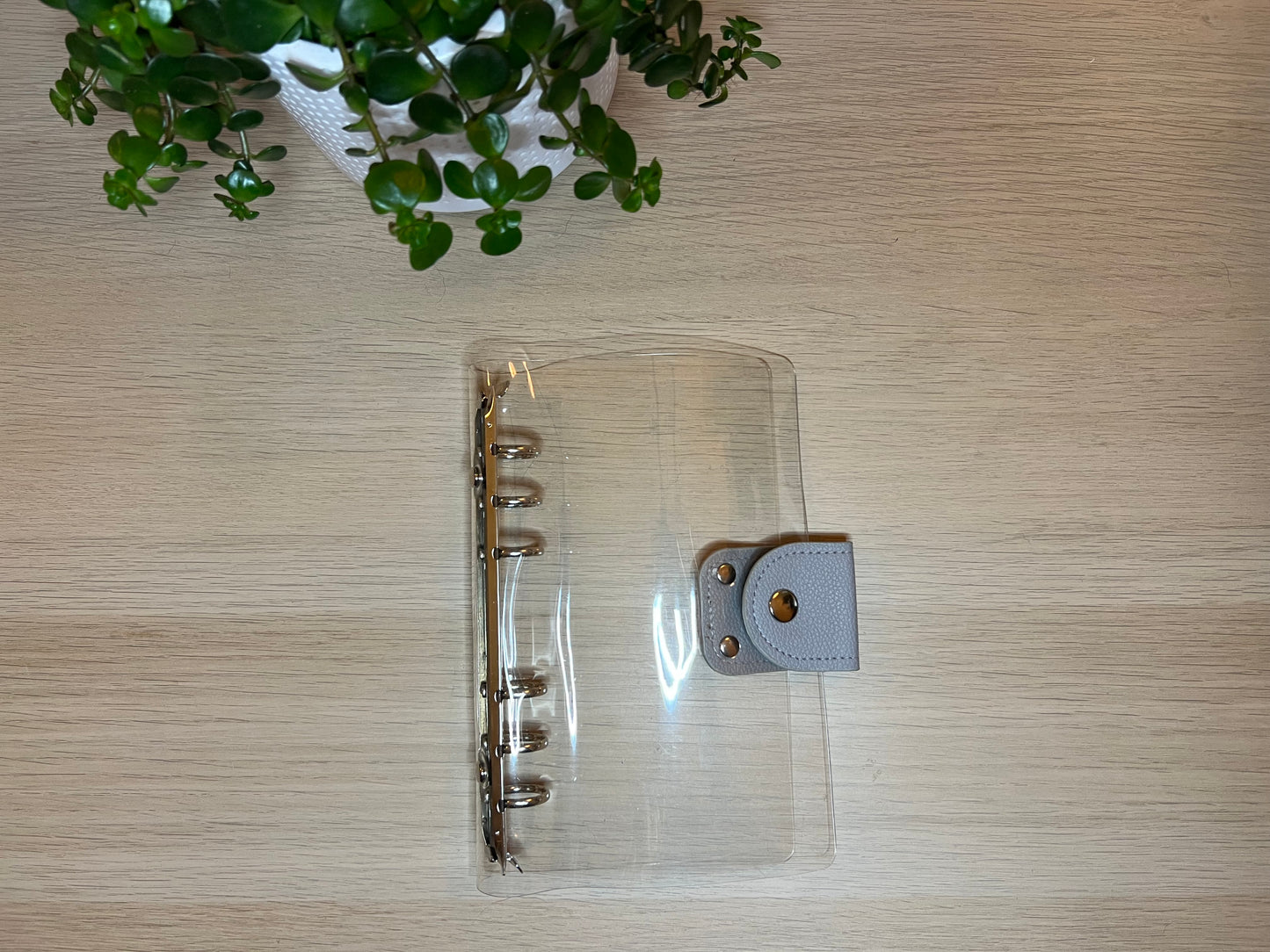 Classeur A6 attaches simili grises