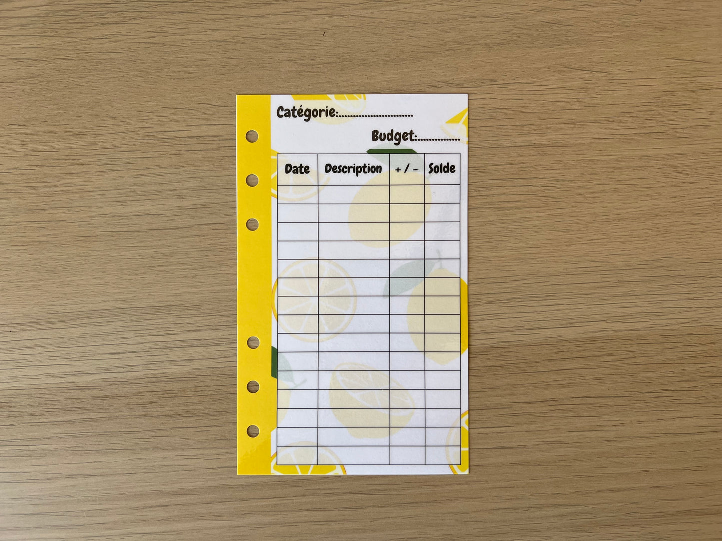 Tracker plastifié perforé A6