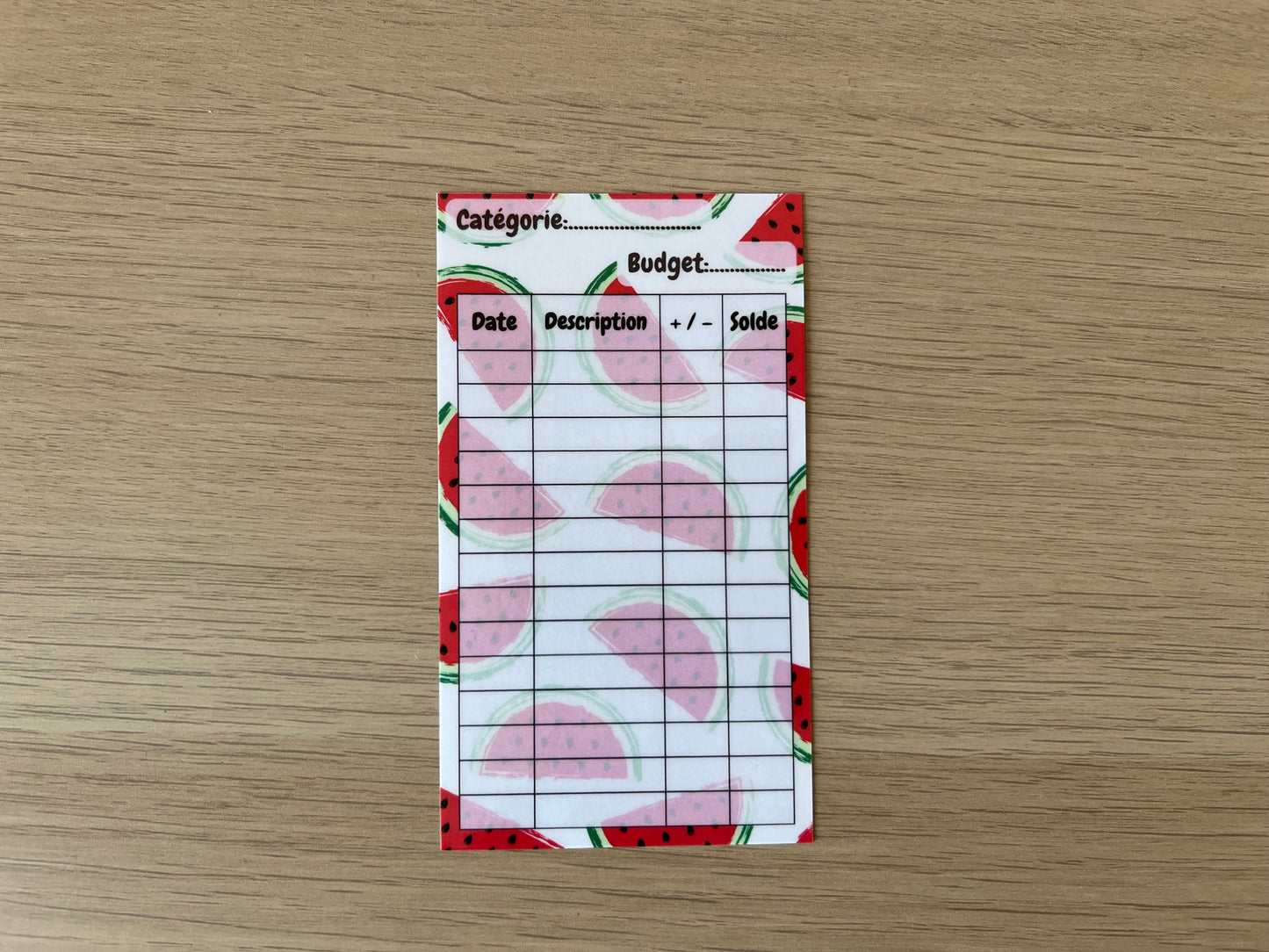 Tracker plastifié A7