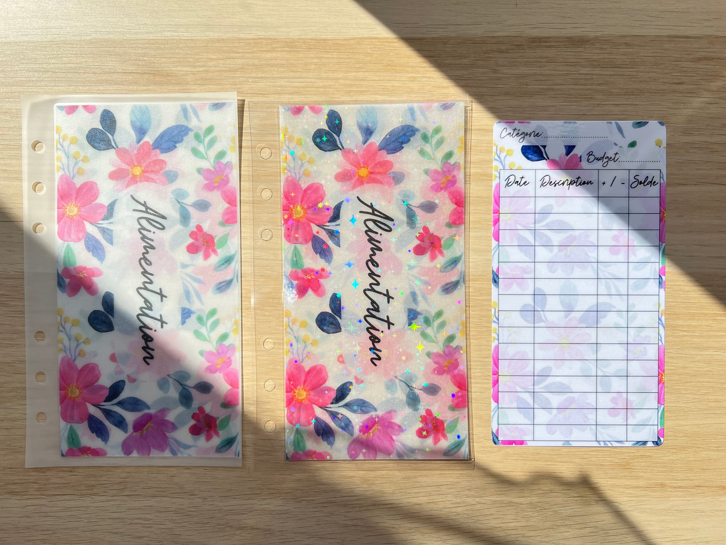 A6 Enveloppe budget fleurs personnalisée