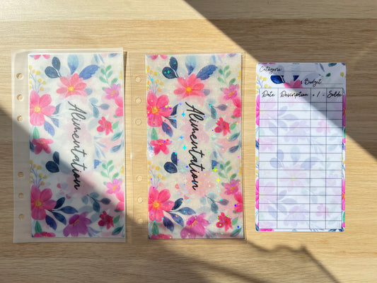 A6 Enveloppe budget fleurs personnalisée
