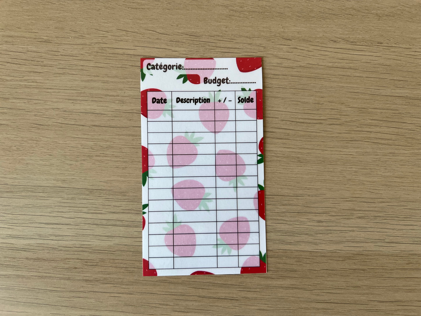 Tracker plastifié A7