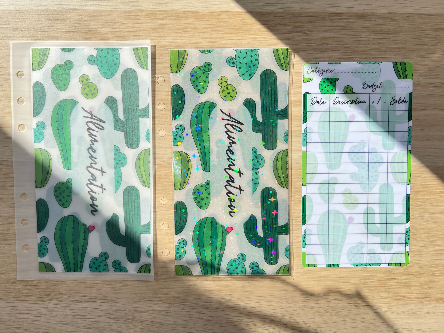 A6 Enveloppe budget cactus personnalisée