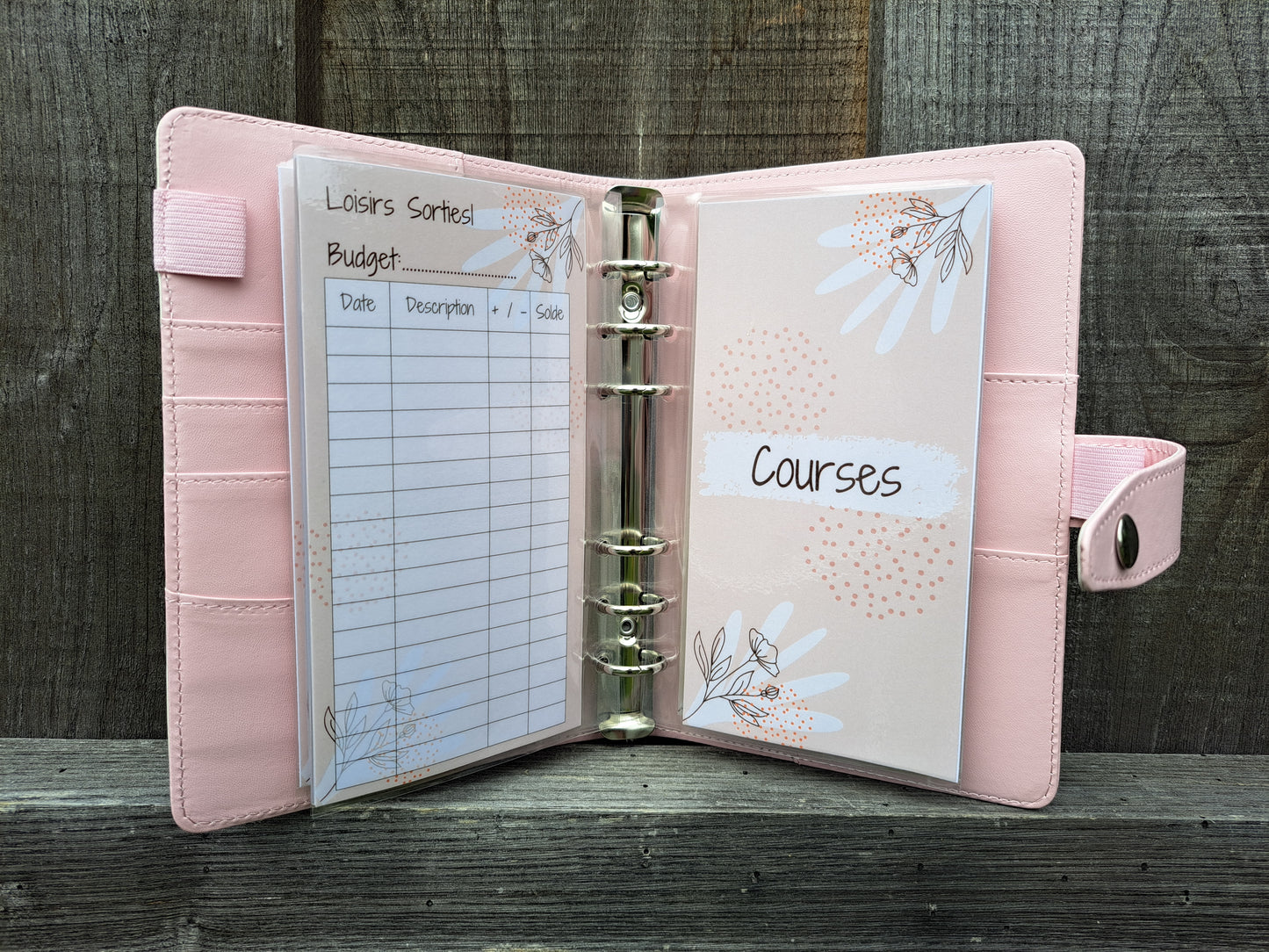 A5 Enveloppe budget plastifiée perforée avec tracker