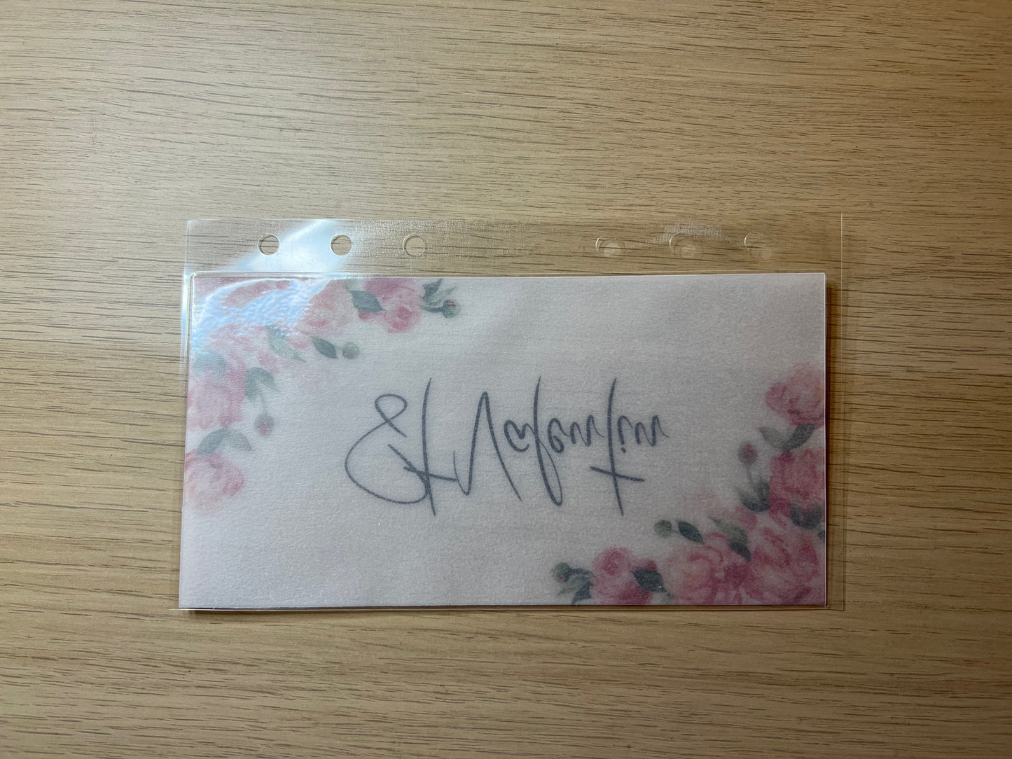 A6 Enveloppes budget calque plastifiées à fleurs et paillettes
