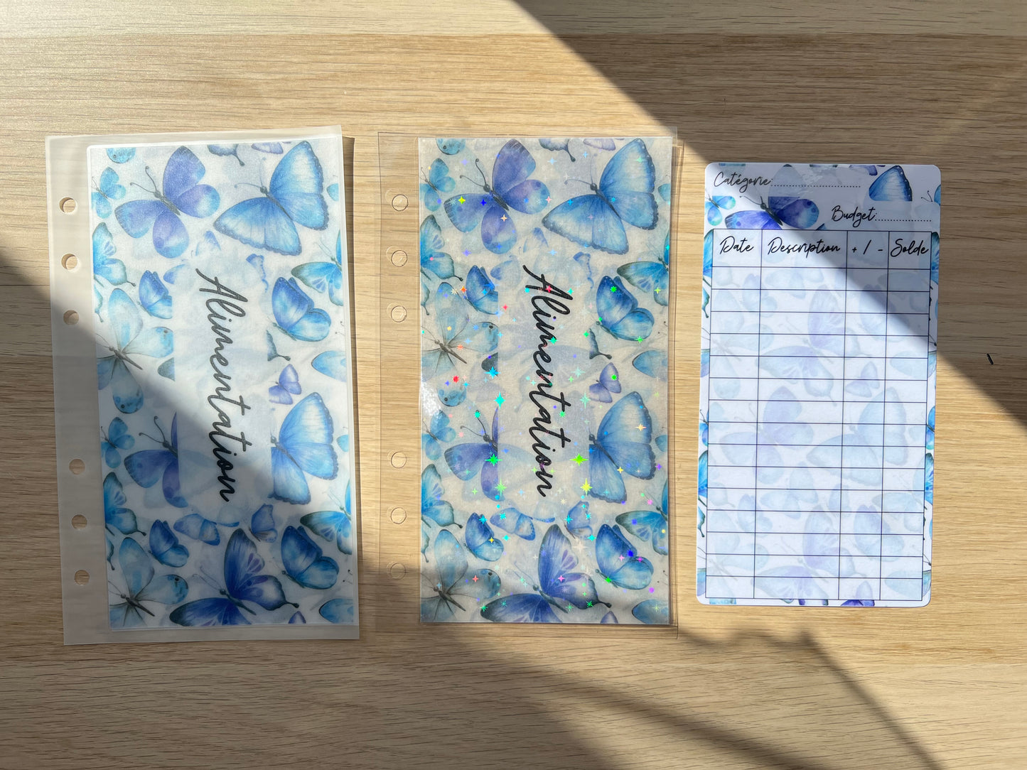 A6 Enveloppe budget papillons personnalisée