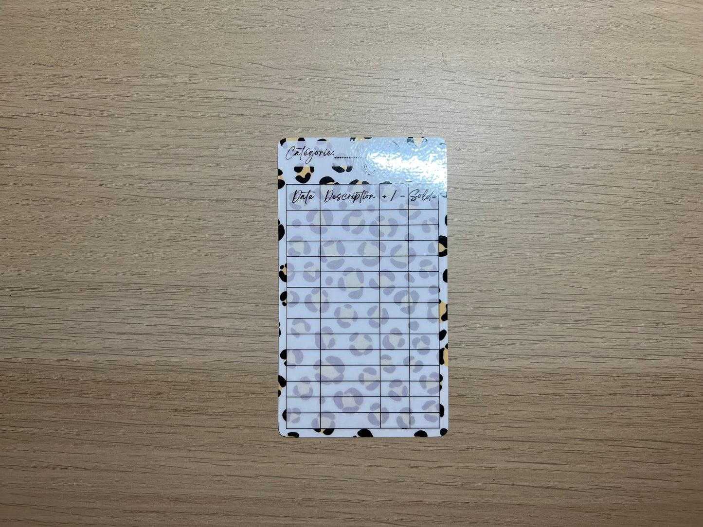 Enveloppe budget A7 thème léopard 🐆