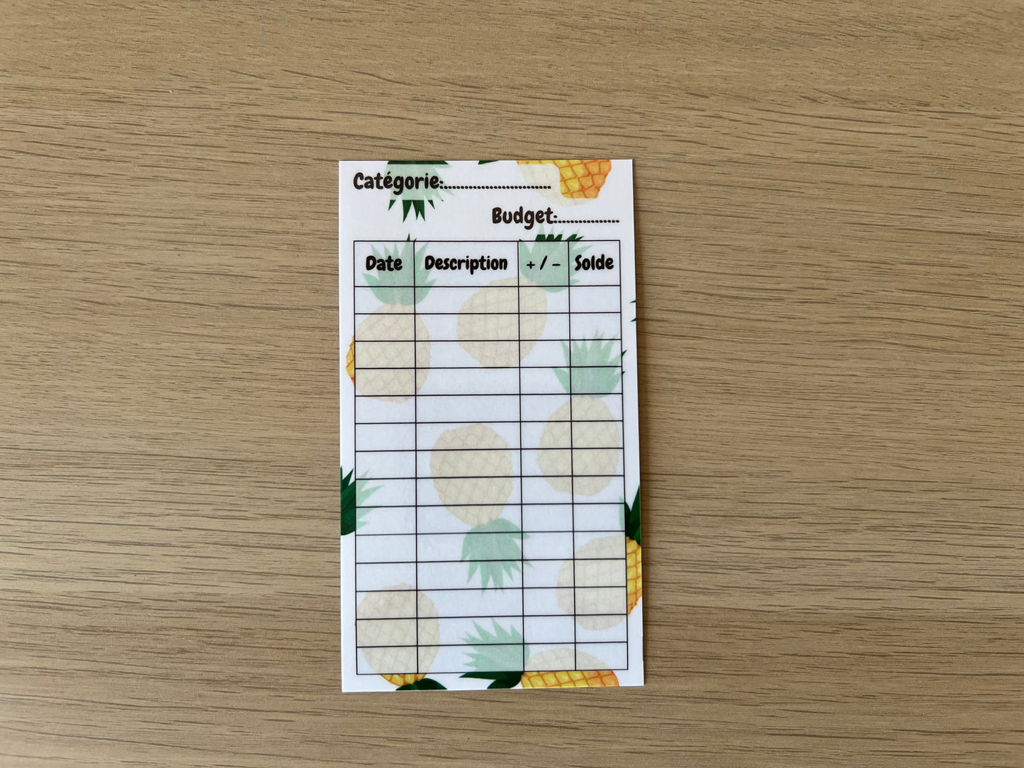 Tracker plastifié A7