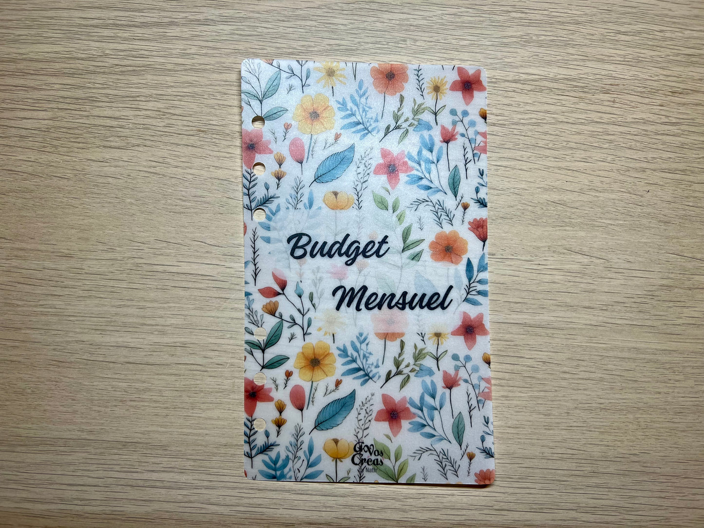 A6 ou A5 Page de garde plastifiée perforée mat