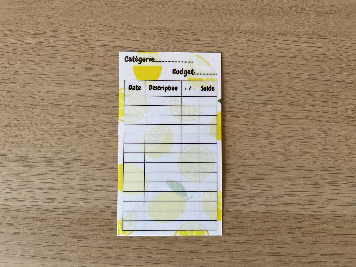 Tracker plastifié A7