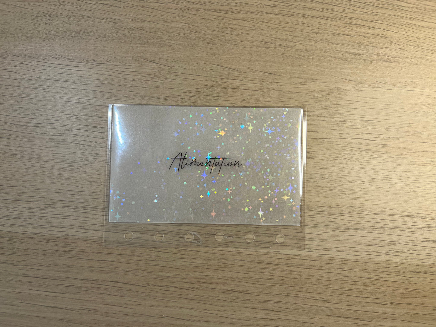 Enveloppes budget calque plastifiées à paillettes pour classeur A7