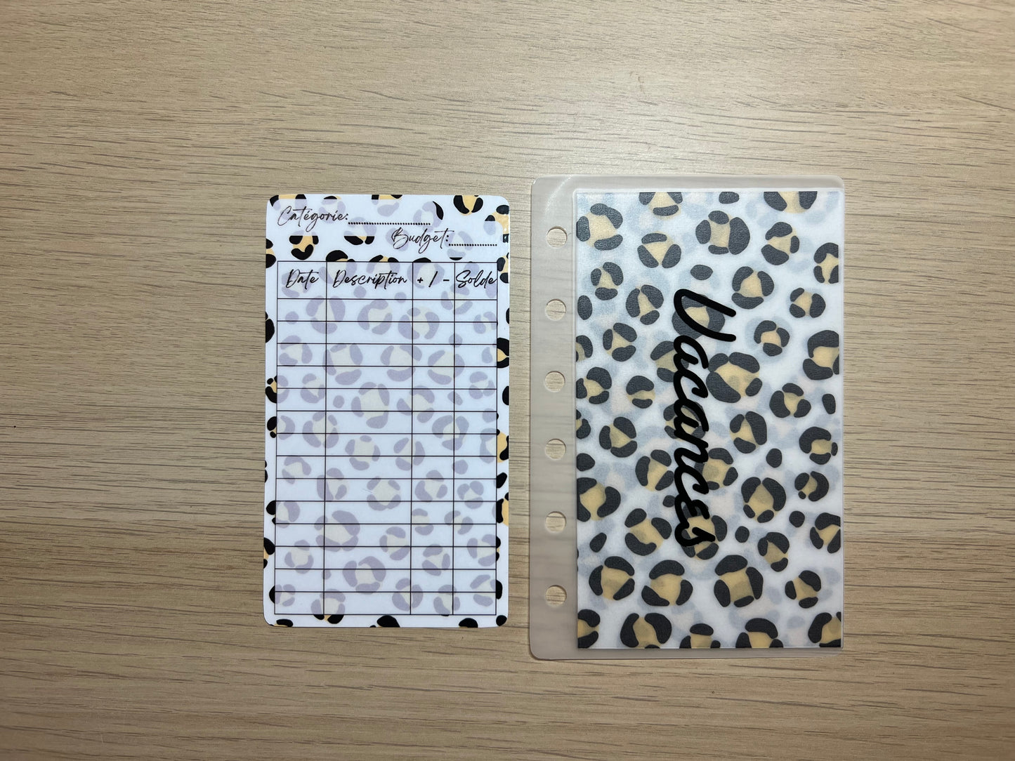 Enveloppe budget A7 thème léopard 🐆