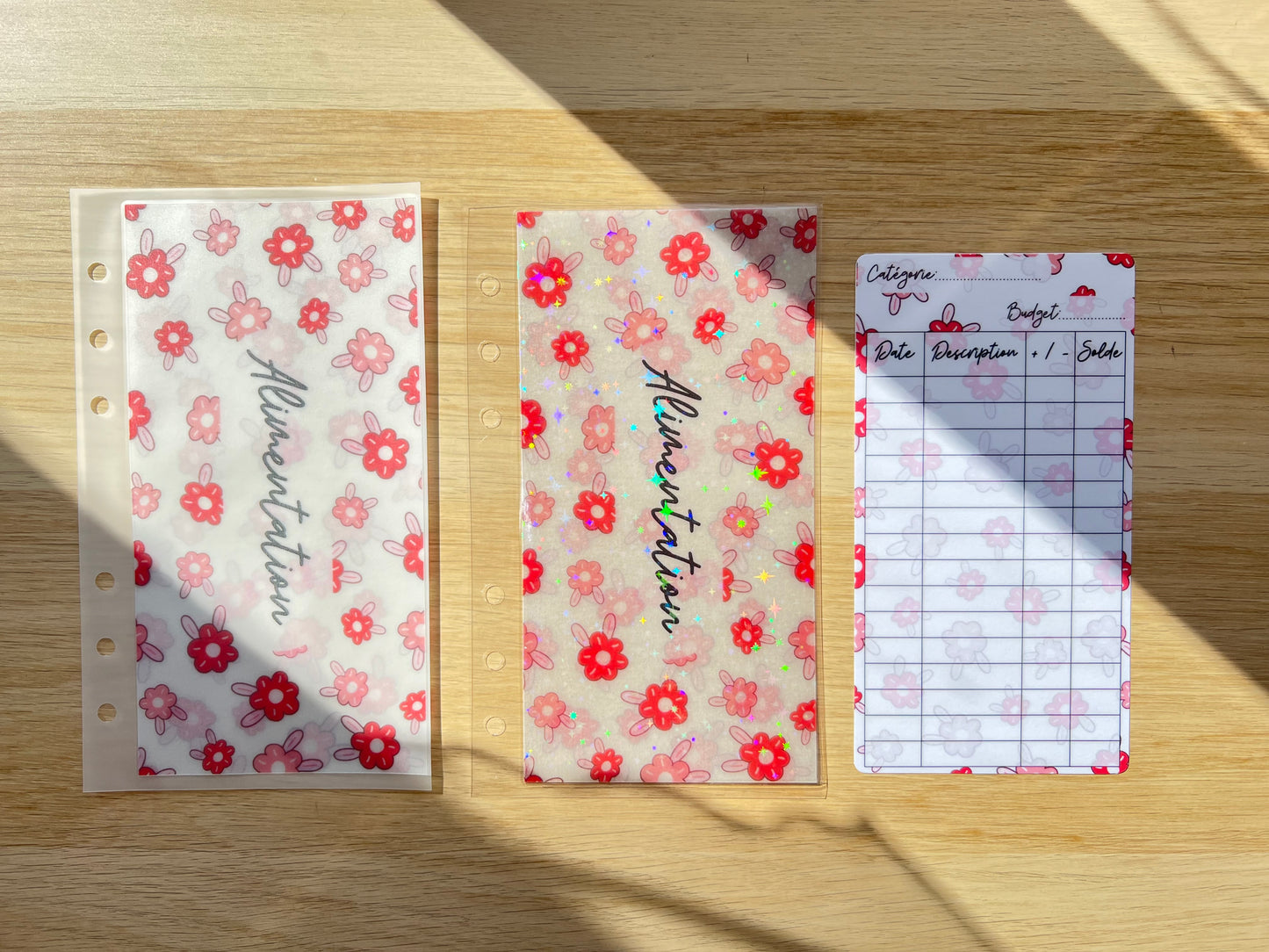 A6 Enveloppe budget fleurs personnalisée
