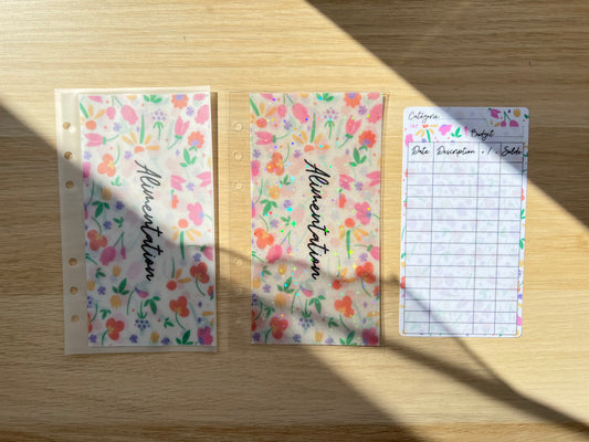 A6 Enveloppe budget fleurs personnalisée