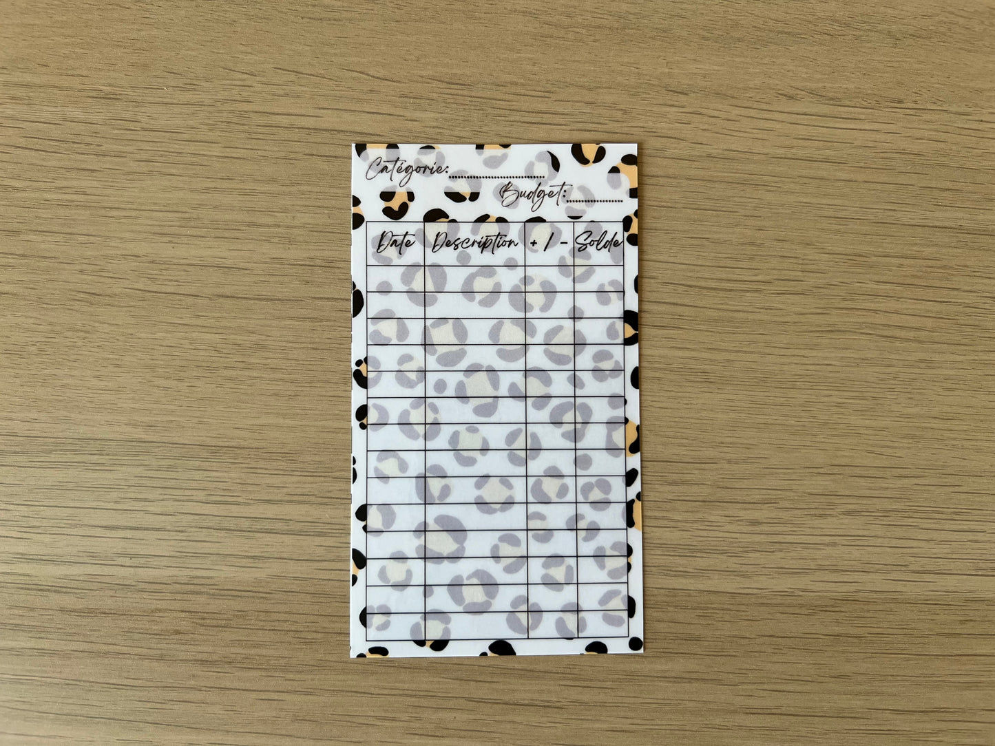 Tracker plastifié A7