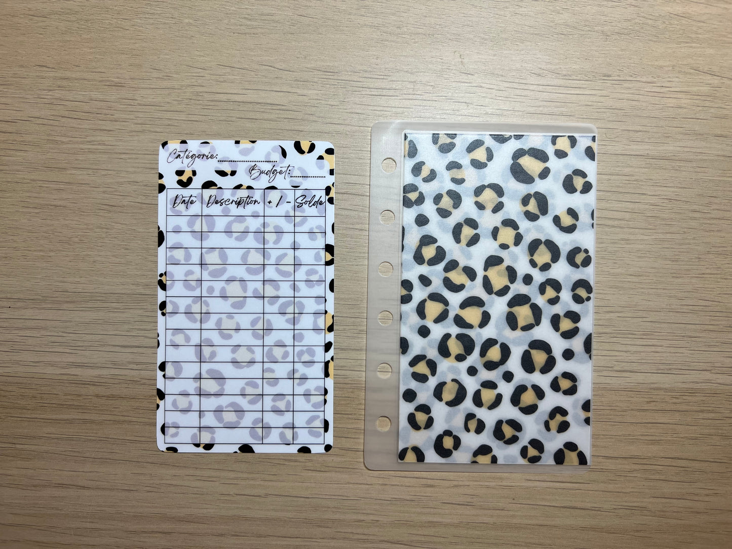 Enveloppe budget A7 thème léopard 🐆