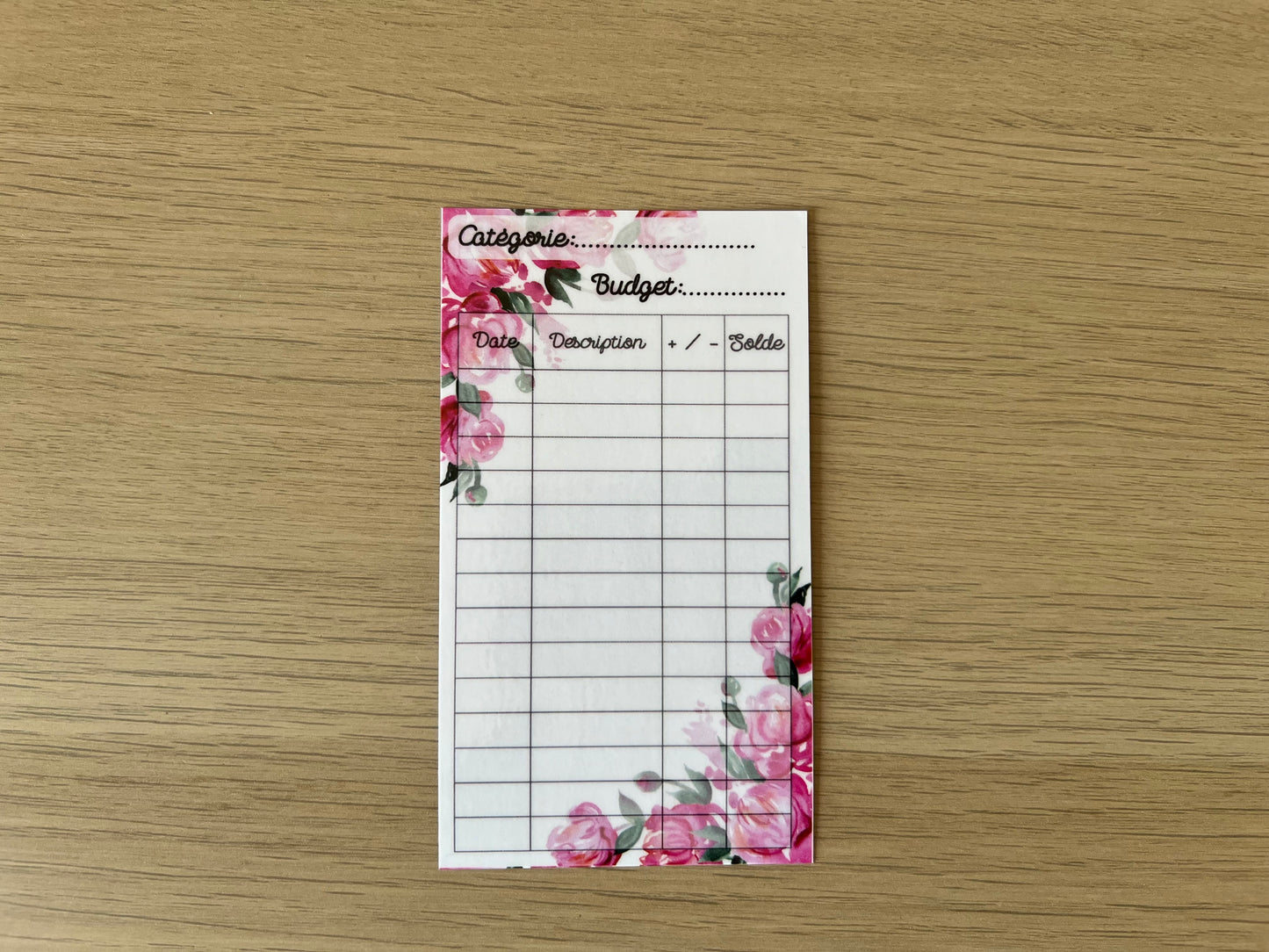 Tracker plastifié A7