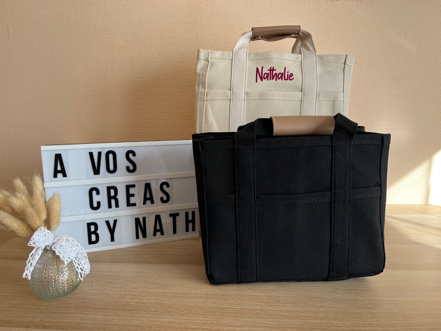 Sac fourre tout à compartiments personnalisé
