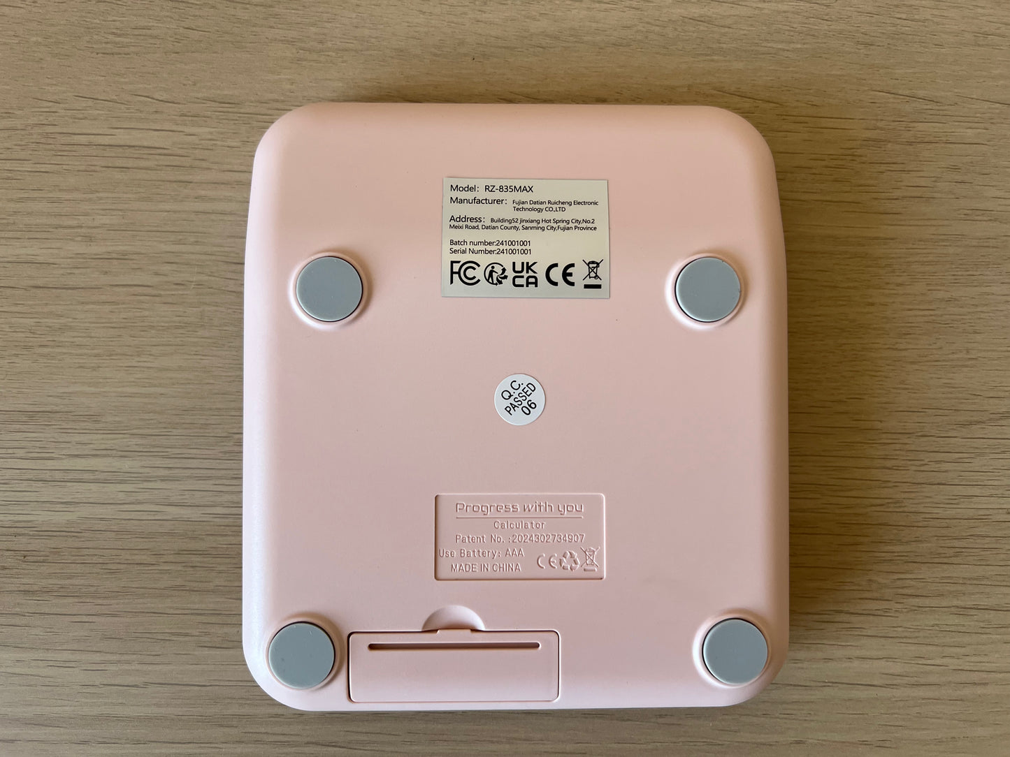 Calculatrice tons roses