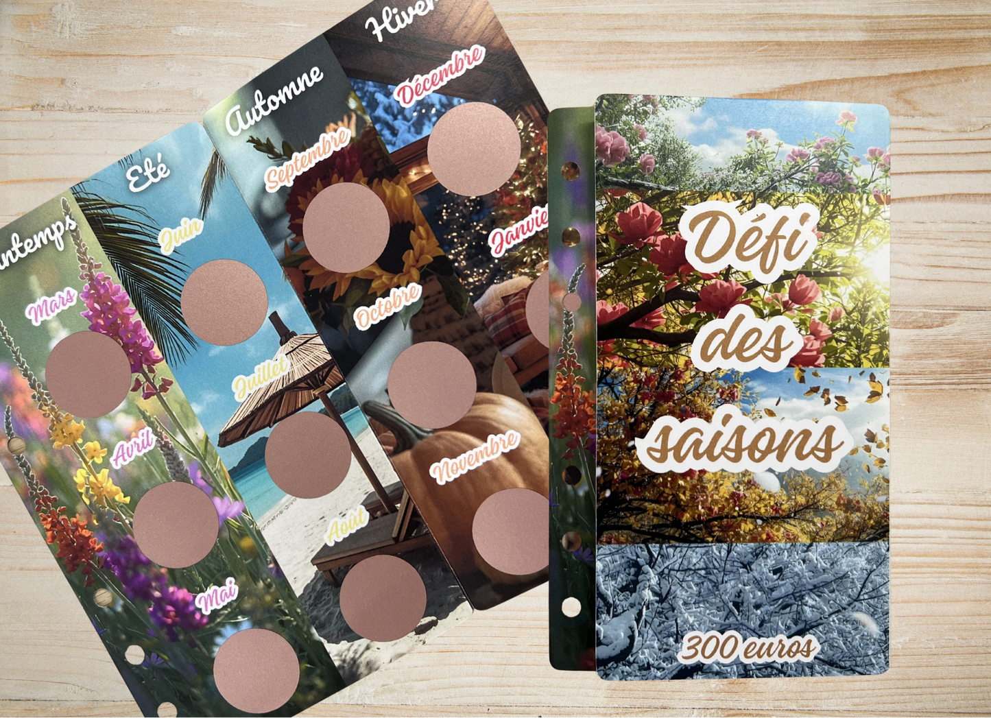 Défi des saisons et des mois à gratter 300€
