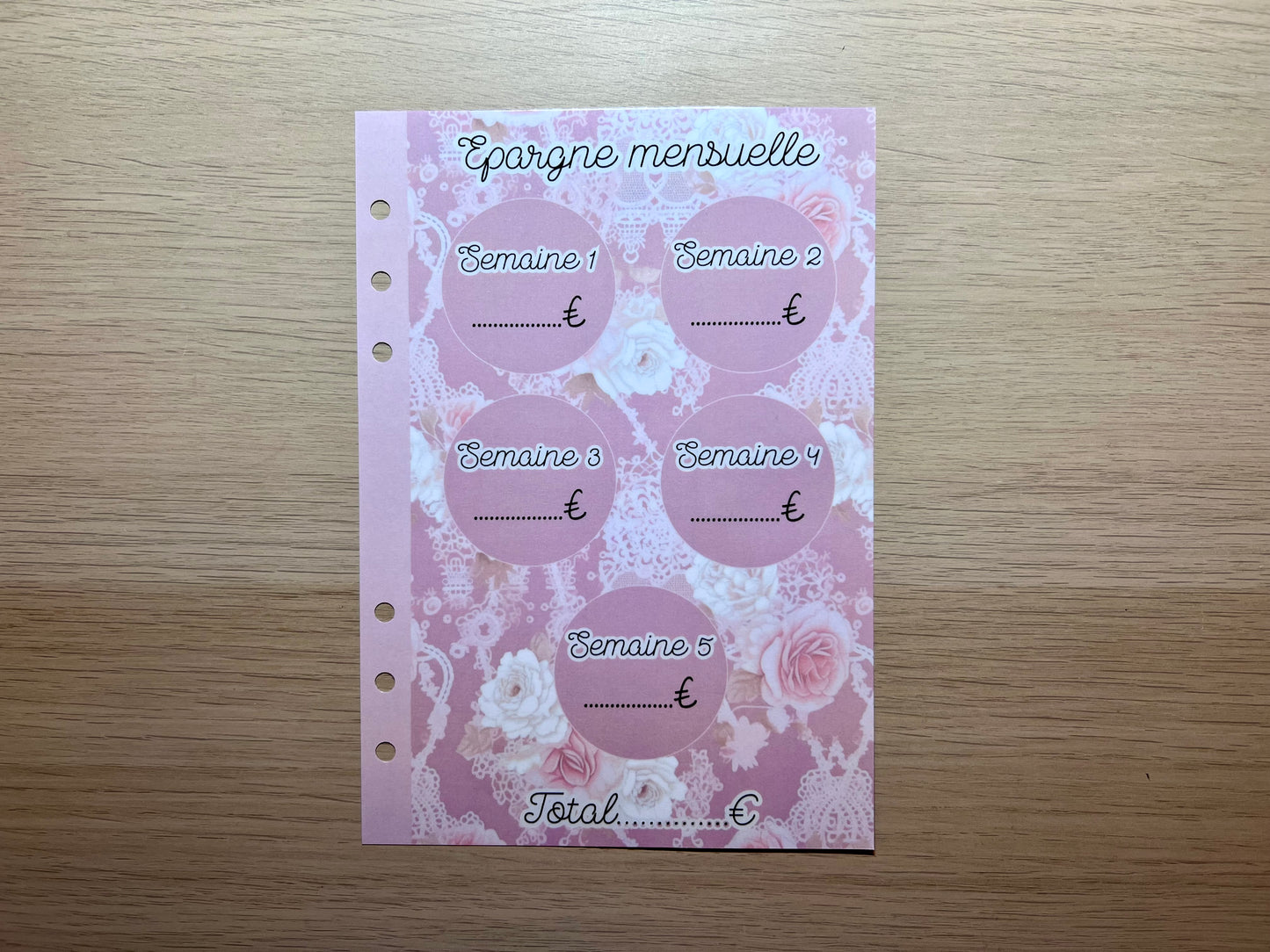 A5 fiches épargnes annuelle ou mensuelle