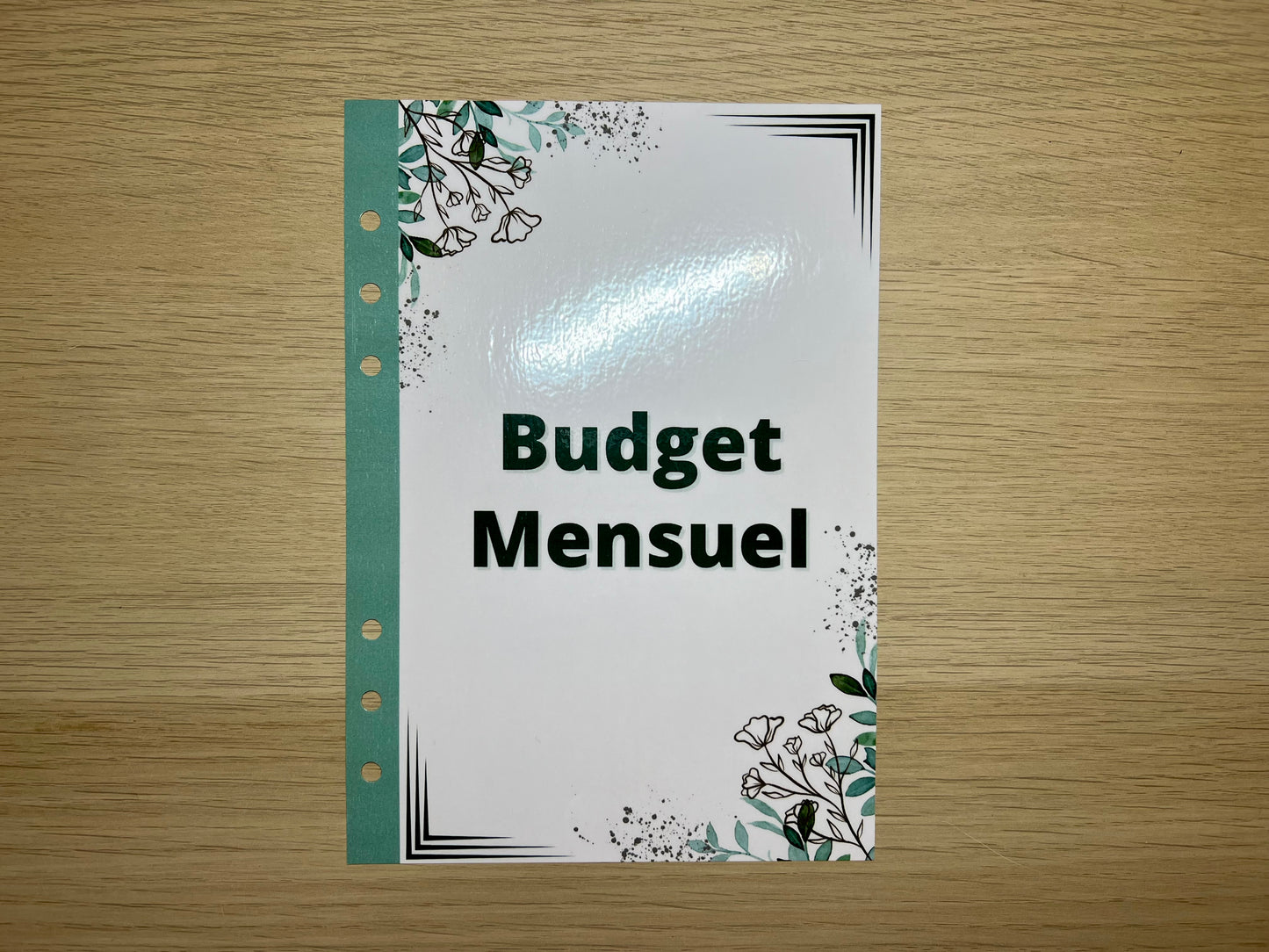 A5 Page de garde plastifiée personnalisée