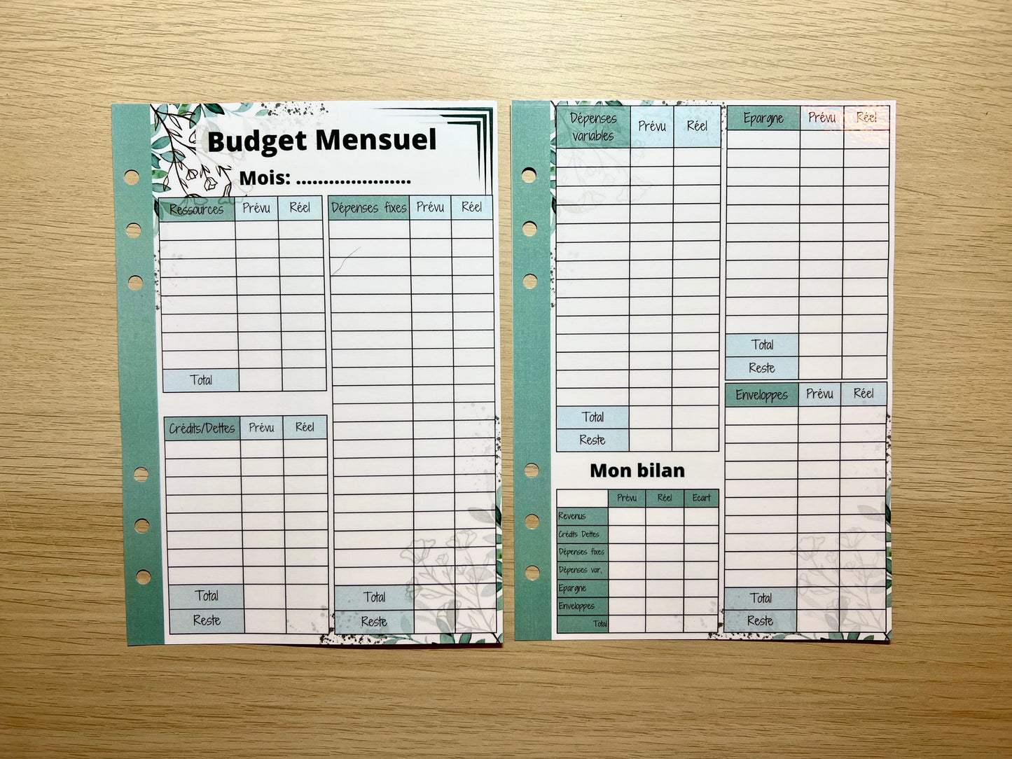 A5 2 fiches budget