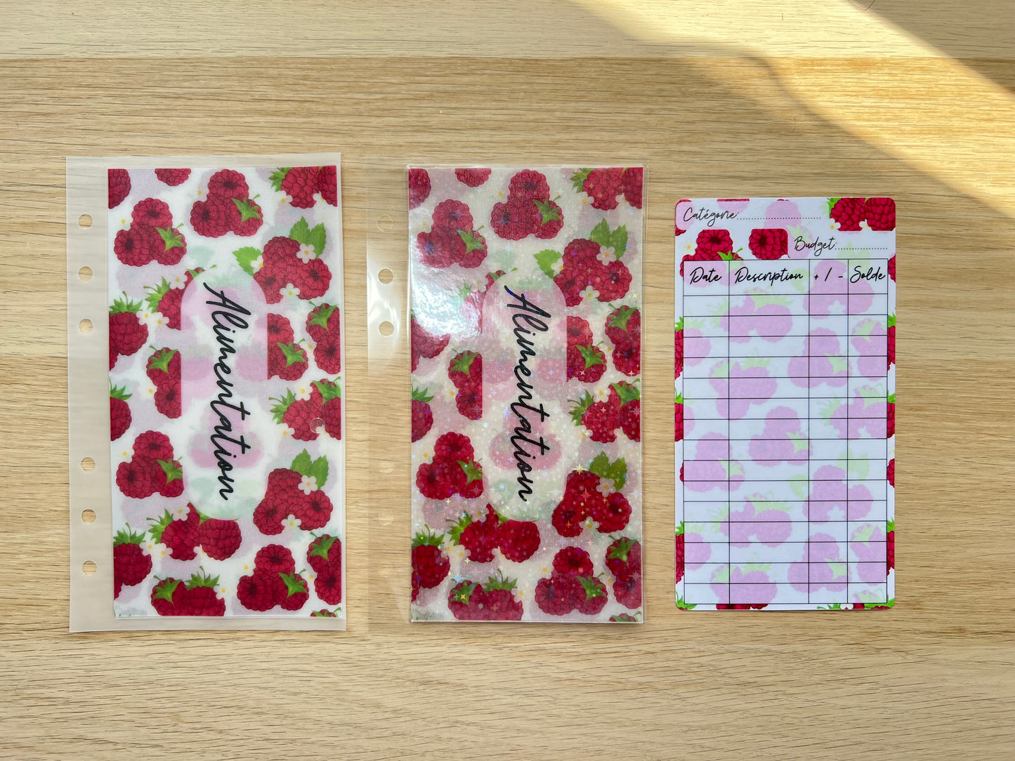A6 Enveloppe budget framboises personnalisée