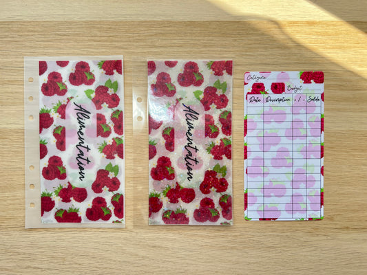 A6 Enveloppe budget framboises personnalisée