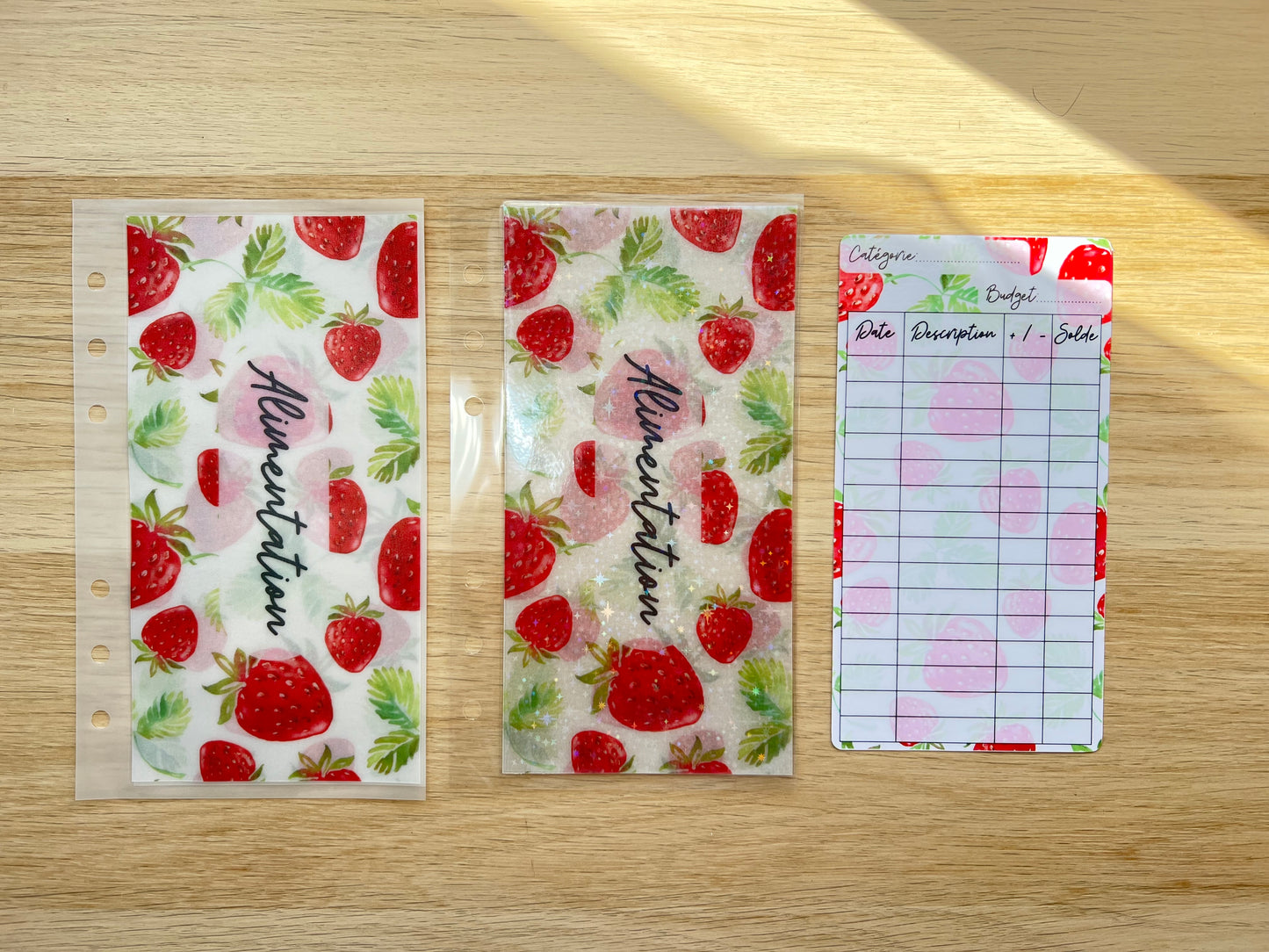 A6 Enveloppe budget fraises personnalisée