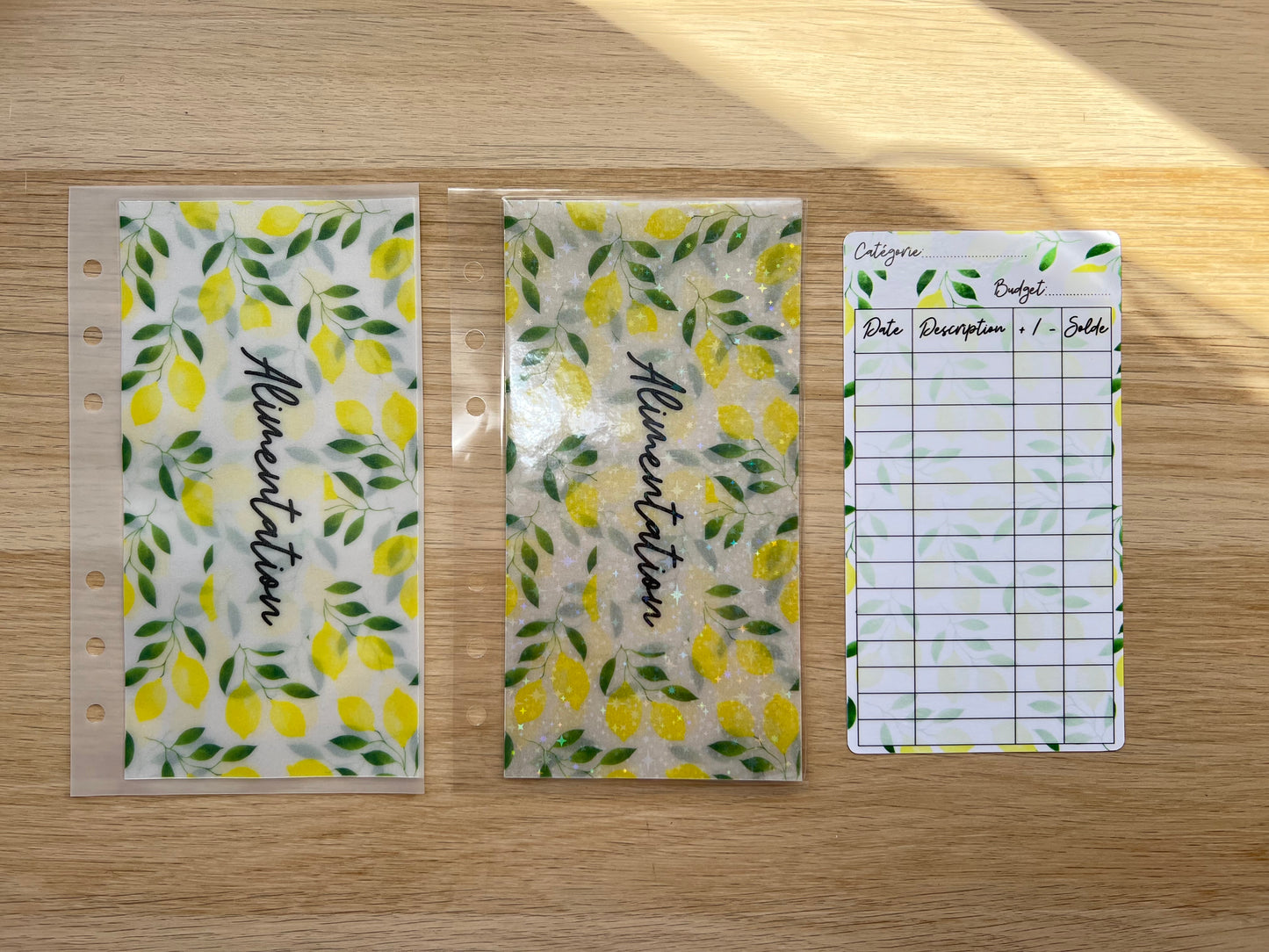 A6 Enveloppe budget citrons personnalisée