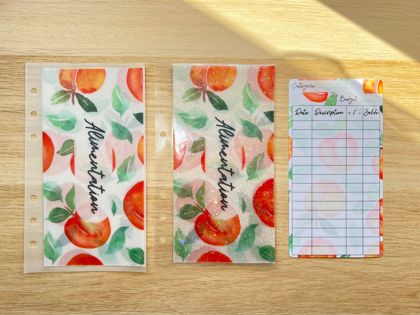 A6 Enveloppe budget abricots personnalisée