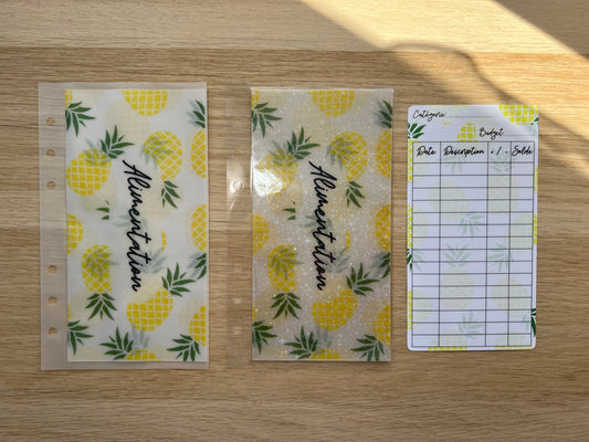 A6 Enveloppe budget ananas personnalisée