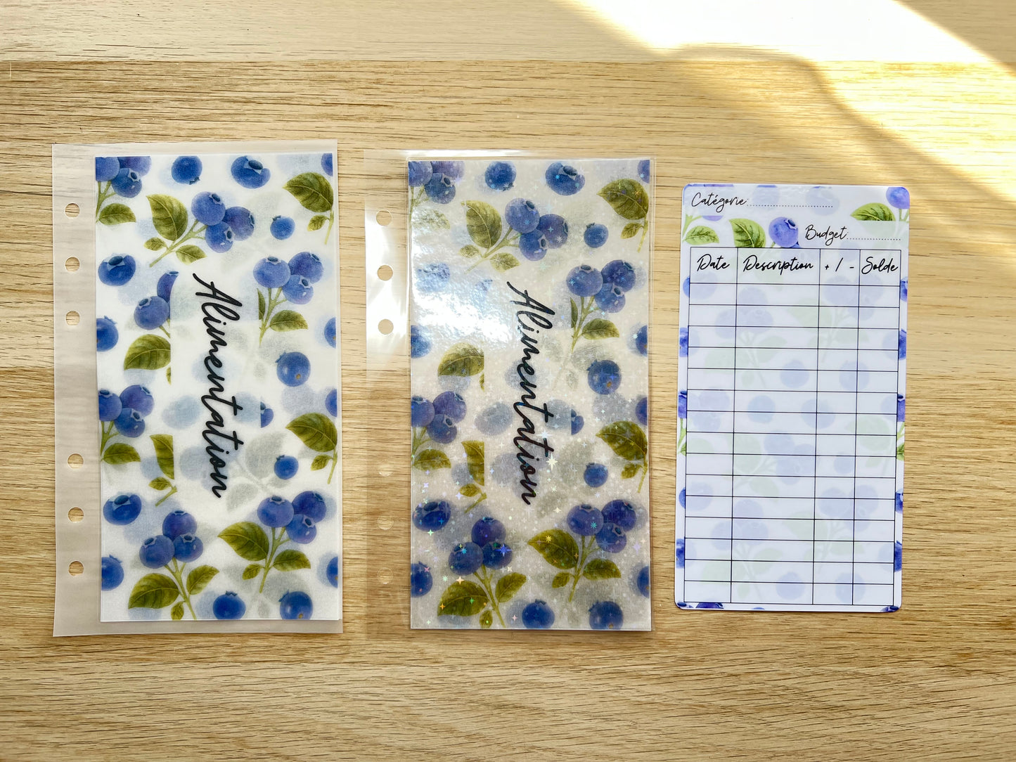 A6 Enveloppe budget myrtilles personnalisée