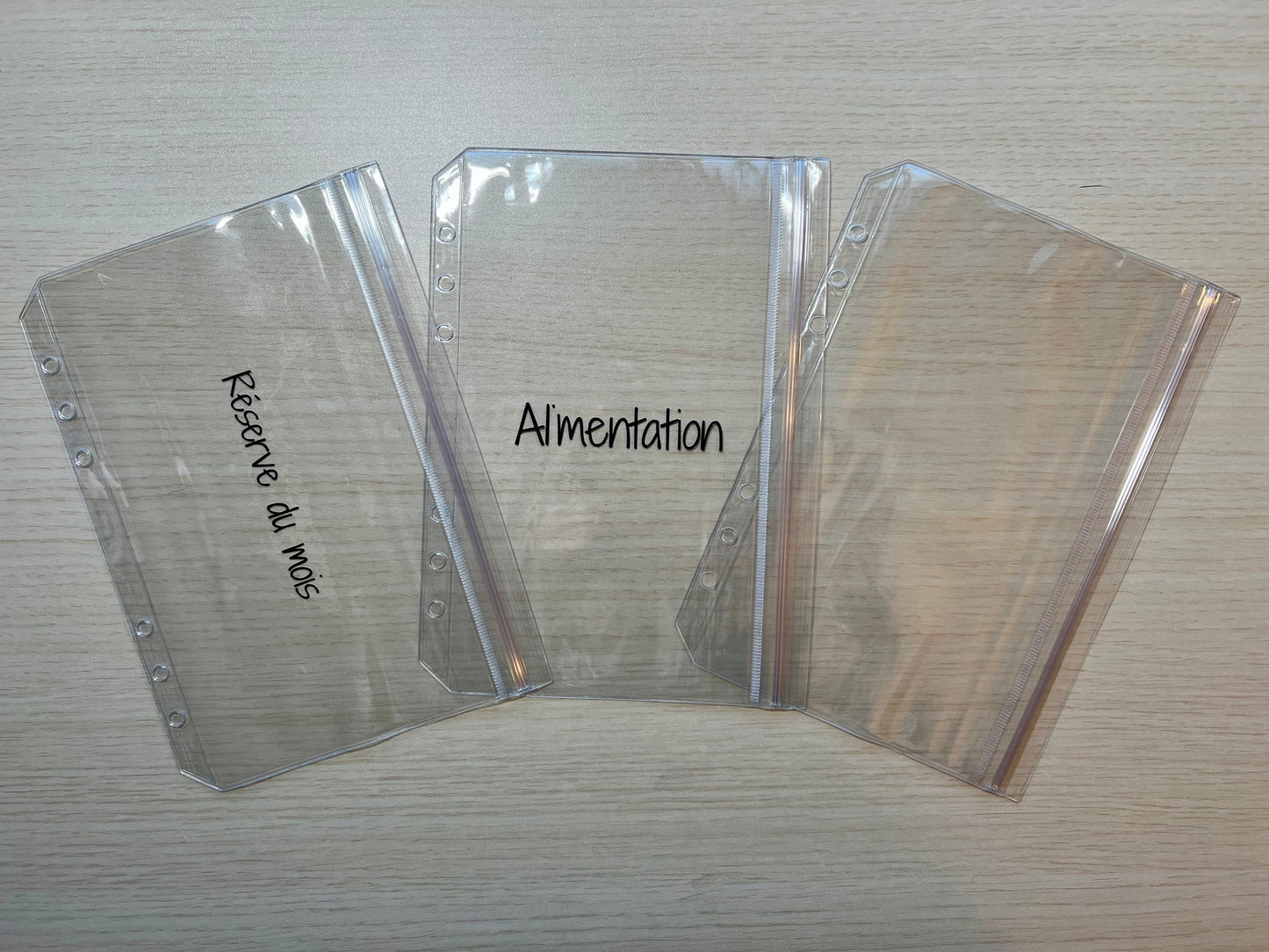 A5 Enveloppe budget double compartiment fermeture sans zip