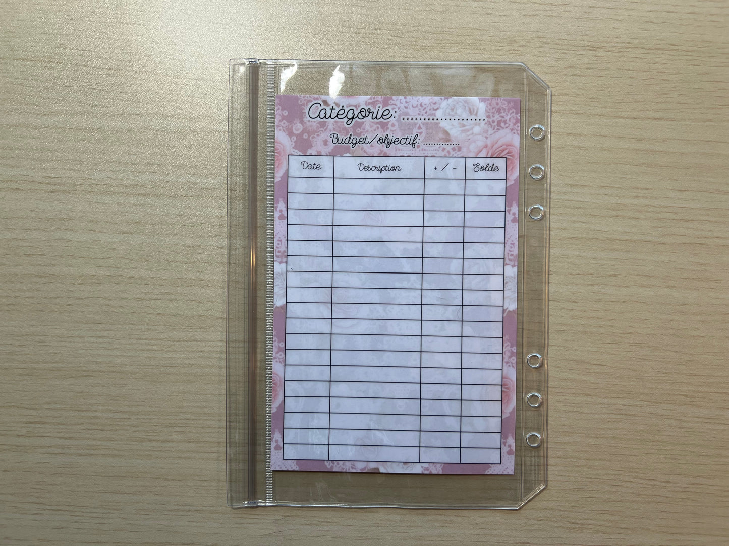 A5 Enveloppe budget double compartiment fermeture sans zip