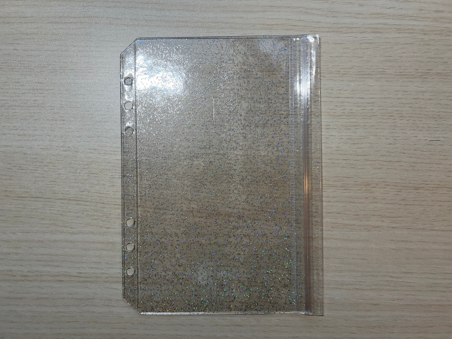 A5 Enveloppe budget pailletée double compartiment fermeture sans zip