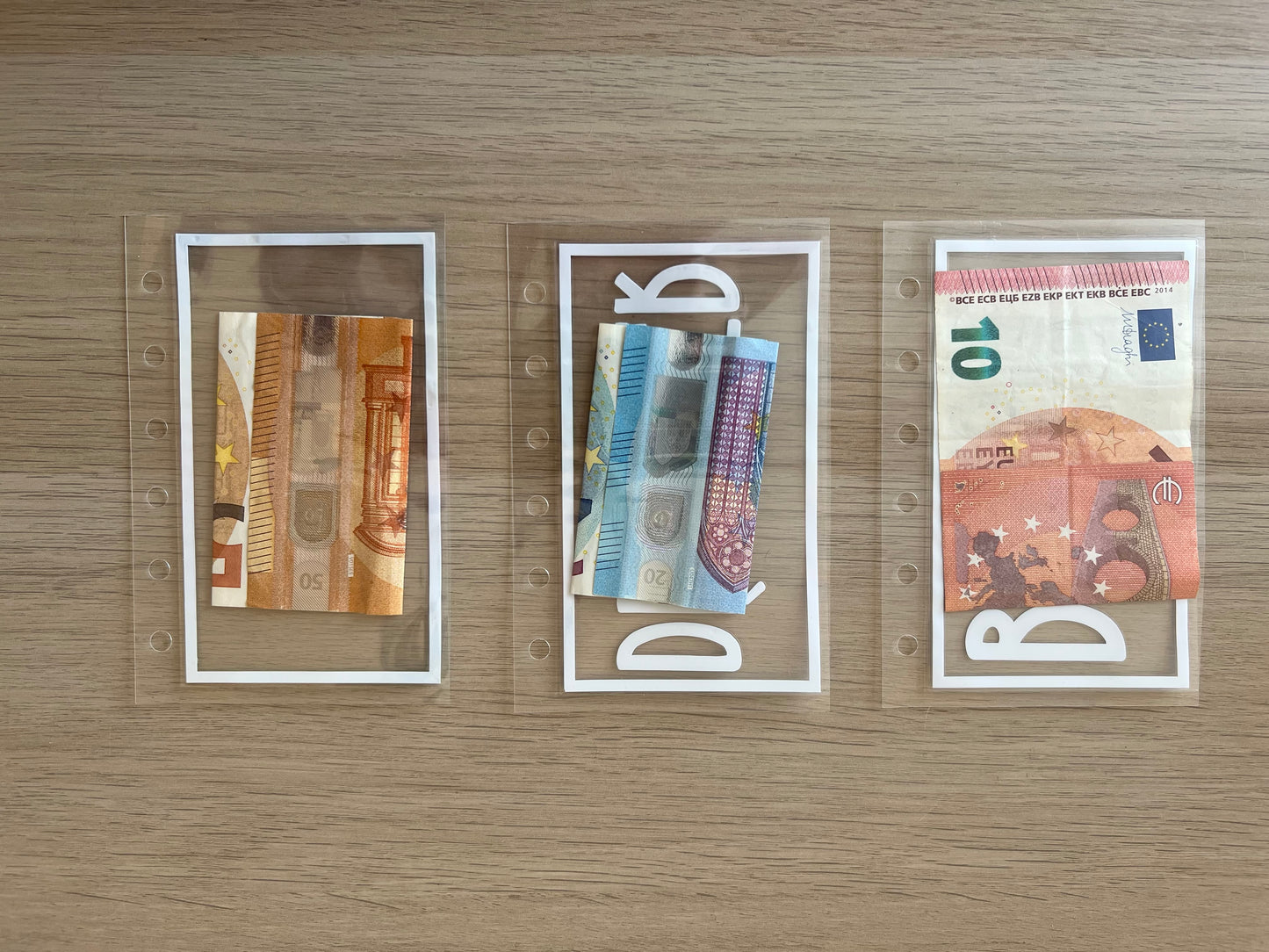 A7 Enveloppes budget personnalisées arc en ciel